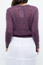 Load image into Gallery viewer, RUBY x Heathered Purple Mohair Cropped Sweater (XS-M)