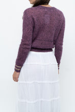 Load image into Gallery viewer, RUBY x Heathered Purple Mohair Cropped Sweater (XS-M)