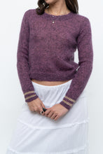 Load image into Gallery viewer, RUBY x Heathered Purple Mohair Cropped Sweater (XS-M)