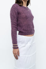 Load image into Gallery viewer, RUBY x Heathered Purple Mohair Cropped Sweater (XS-M)