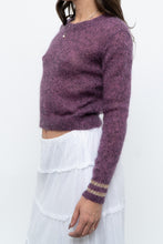 Load image into Gallery viewer, RUBY x Heathered Purple Mohair Cropped Sweater (XS-M)