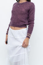 Load image into Gallery viewer, RUBY x Heathered Purple Mohair Cropped Sweater (XS-M)