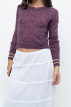 Load image into Gallery viewer, RUBY x Heathered Purple Mohair Cropped Sweater (XS-M)