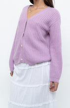 Load image into Gallery viewer, DES PETITS HAUTS x Purple Mohair-blend Cardigan (XS-M)