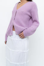 Load image into Gallery viewer, DES PETITS HAUTS x Purple Mohair-blend Cardigan (XS-M)