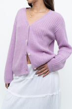 Load image into Gallery viewer, DES PETITS HAUTS x Purple Mohair-blend Cardigan (XS-M)