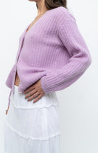 Load image into Gallery viewer, DES PETITS HAUTS x Purple Mohair-blend Cardigan (XS-M)