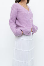 Load image into Gallery viewer, DES PETITS HAUTS x Purple Mohair-blend Cardigan (XS-M)
