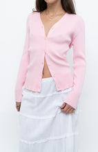 Load image into Gallery viewer, Modern x Baby Pink Ribbed Cardigan (S, M)