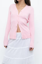 Load image into Gallery viewer, Modern x Baby Pink Ribbed Cardigan (S, M)