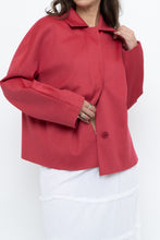 Load image into Gallery viewer, AKRIS x Watermelon Pink Wool, Angora Cropped Soft Jacket (XS-L)