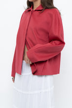 Load image into Gallery viewer, AKRIS x Watermelon Pink Wool, Angora Cropped Soft Jacket (XS-L)