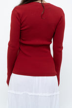 Load image into Gallery viewer, WILFRED x Red Ribbed Long Sleeve Knit (M)