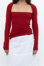 Load image into Gallery viewer, WILFRED x Red Ribbed Long Sleeve Knit (M)