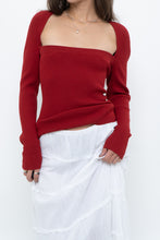 Load image into Gallery viewer, WILFRED x Red Ribbed Long Sleeve Knit (M)