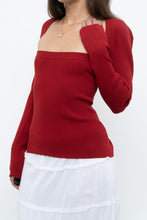 Load image into Gallery viewer, WILFRED x Red Ribbed Long Sleeve Knit (M)
