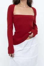 Load image into Gallery viewer, WILFRED x Red Ribbed Long Sleeve Knit (M)