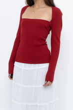 Load image into Gallery viewer, WILFRED x Red Ribbed Long Sleeve Knit (M)