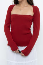Load image into Gallery viewer, WILFRED x Red Ribbed Long Sleeve Knit (M)