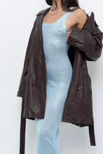 Load image into Gallery viewer, Vintage x Handmade Baby Blue Sequin Knit Midi Dress (XS, S)