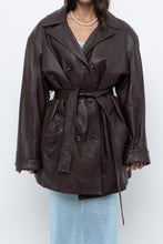 Load image into Gallery viewer, Vintage x Burgundy Butter Leather Belted Trench (S-L)