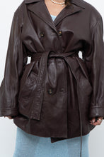 Load image into Gallery viewer, Vintage x Burgundy Butter Leather Belted Trench (S-L)