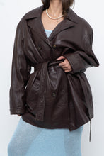Load image into Gallery viewer, Vintage x Burgundy Butter Leather Belted Trench (S-L)