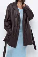Load image into Gallery viewer, Vintage x Burgundy Butter Leather Belted Trench (S-L)