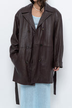 Load image into Gallery viewer, Vintage x Burgundy Butter Leather Belted Trench (S-L)