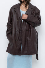 Load image into Gallery viewer, Vintage x Burgundy Butter Leather Belted Trench (S-L)