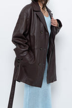 Load image into Gallery viewer, Vintage x Burgundy Butter Leather Belted Trench (S-L)