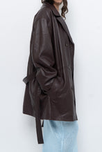 Load image into Gallery viewer, Vintage x Burgundy Butter Leather Belted Trench (S-L)