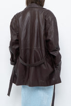 Load image into Gallery viewer, Vintage x Burgundy Butter Leather Belted Trench (S-L)
