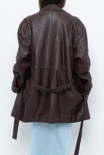 Load image into Gallery viewer, Vintage x Burgundy Butter Leather Belted Trench (S-L)