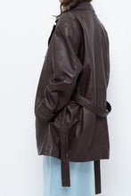 Load image into Gallery viewer, Vintage x Burgundy Butter Leather Belted Trench (S-L)