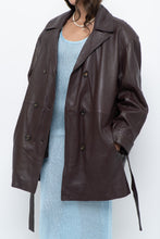 Load image into Gallery viewer, Vintage x Burgundy Butter Leather Belted Trench (S-L)