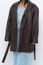 Load image into Gallery viewer, Vintage x Burgundy Butter Leather Belted Trench (S-L)
