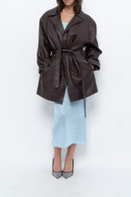 Load image into Gallery viewer, Vintage x Burgundy Butter Leather Belted Trench (S-L)