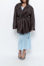 Load image into Gallery viewer, Vintage x Burgundy Butter Leather Belted Trench (S-L)