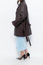 Load image into Gallery viewer, Vintage x Burgundy Butter Leather Belted Trench (S-L)