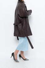 Load image into Gallery viewer, Vintage x Burgundy Butter Leather Belted Trench (S-L)