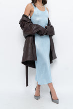 Load image into Gallery viewer, Vintage x Handmade Baby Blue Sequin Knit Midi Dress (XS, S)