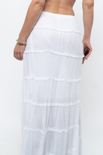 Load image into Gallery viewer, Vintage x White Cotton Tiered Maxi Skirt/Dress (S-L)