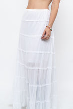Load image into Gallery viewer, Vintage x White Cotton Tiered Maxi Skirt/Dress (S-L)