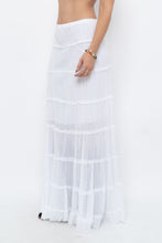 Load image into Gallery viewer, Vintage x White Cotton Tiered Maxi Skirt/Dress (S-L)