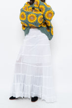 Load image into Gallery viewer, Vintage x White Cotton Tiered Maxi Skirt/Dress (S-L)