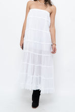 Load image into Gallery viewer, Vintage x White Cotton Tiered Maxi Skirt/Dress (S-L)
