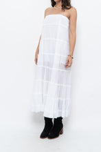 Load image into Gallery viewer, Vintage x White Cotton Tiered Maxi Skirt/Dress (S-L)