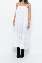 Load image into Gallery viewer, Vintage x White Cotton Tiered Maxi Skirt/Dress (S-L)