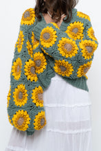 Load image into Gallery viewer, Vintage x Handmade Chunky Knit Sunflower Cardigan (XS-XXL)